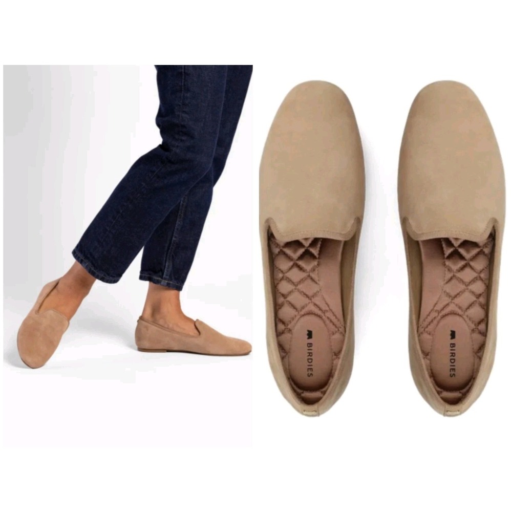 Birdies Womens Size 9 Shoes Latte Suede Slip On Loafers Starling Flats GRAT
